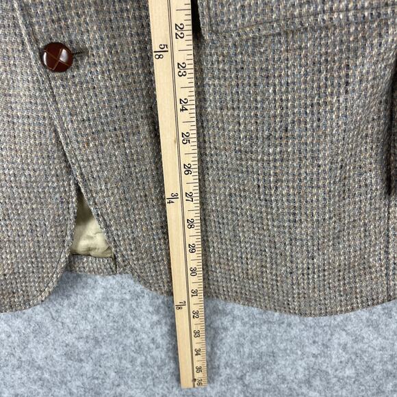 Vintage Culwell & Son Wool Tweed Blazer Sport Coat Mens 42R Beige 2 Button 80s - Picture 10 of 16